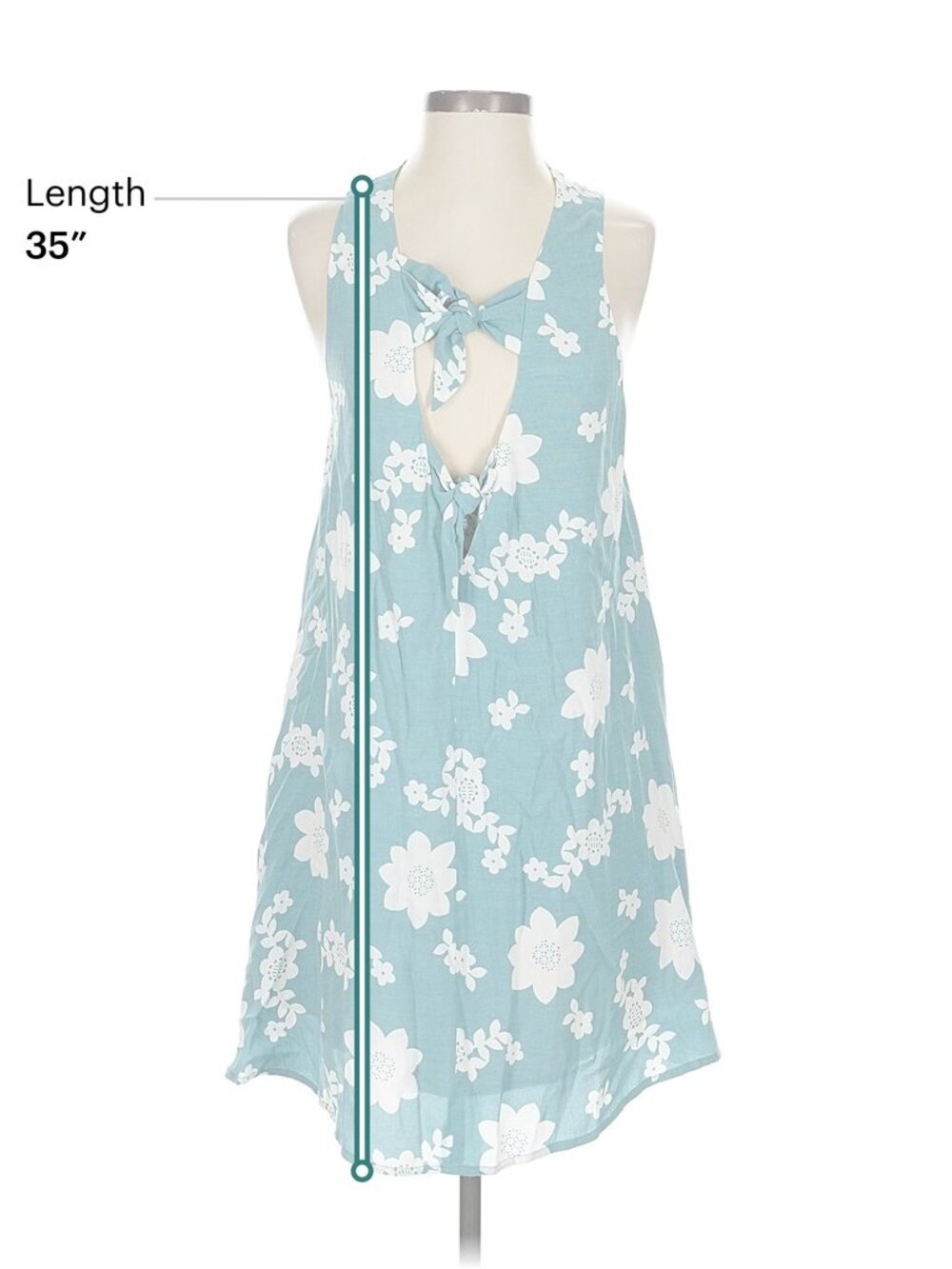 For Love & Lemons Sweet Jane Mini Swing Dress Small Floral Y2K Hawaiian Festival - Picture 8 of 9